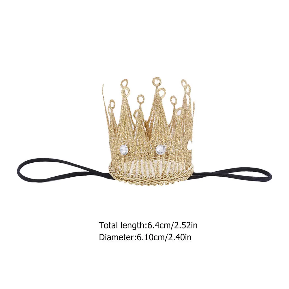 2Pcs Baby Crown Headband Newborn Toddler Girls Boys Festival Christmas Party Wedding Shower Gift Infant Kids Hairband Crown