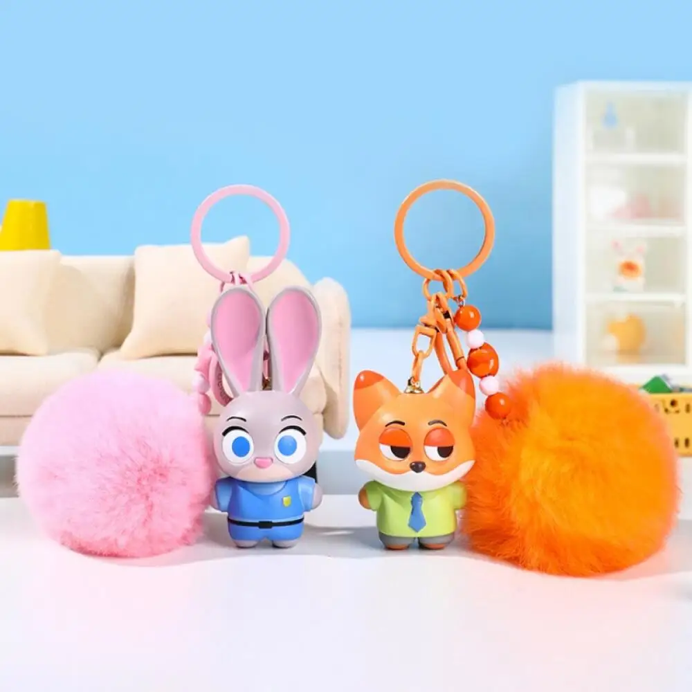 Disney Zootopia Cartoon Sloth Nick Wilde Judith Hopps Plush Ball Backpack Hanging Ornaments Car Keychain Boy Girl Christmas Gift