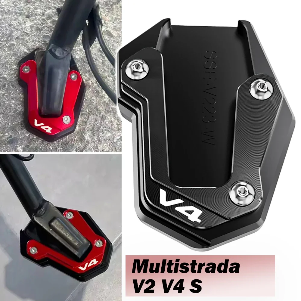 For Ducati Multistrada V4 V4S V2S V2 S Travel 2026 MTS V4 RALLY 2025 2024 Accessories Motorcycle Foot Side Stand Extender Plate