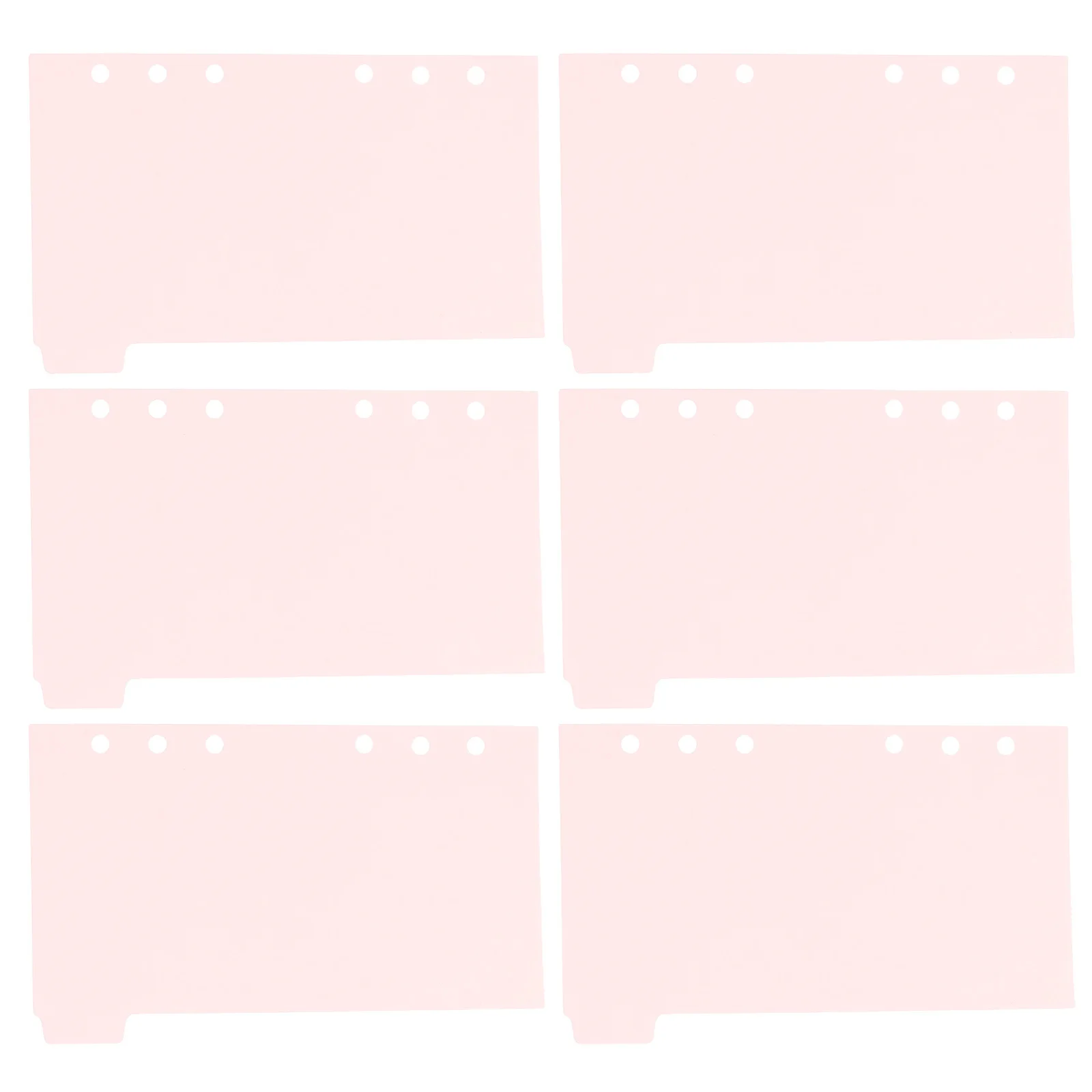 Separadores de carpetas de plástico, divisor de páginas de índice para carpetas de cuaderno, páginas divisorias con pestañas, inserciones estéticas, suministros para Bloc de notas