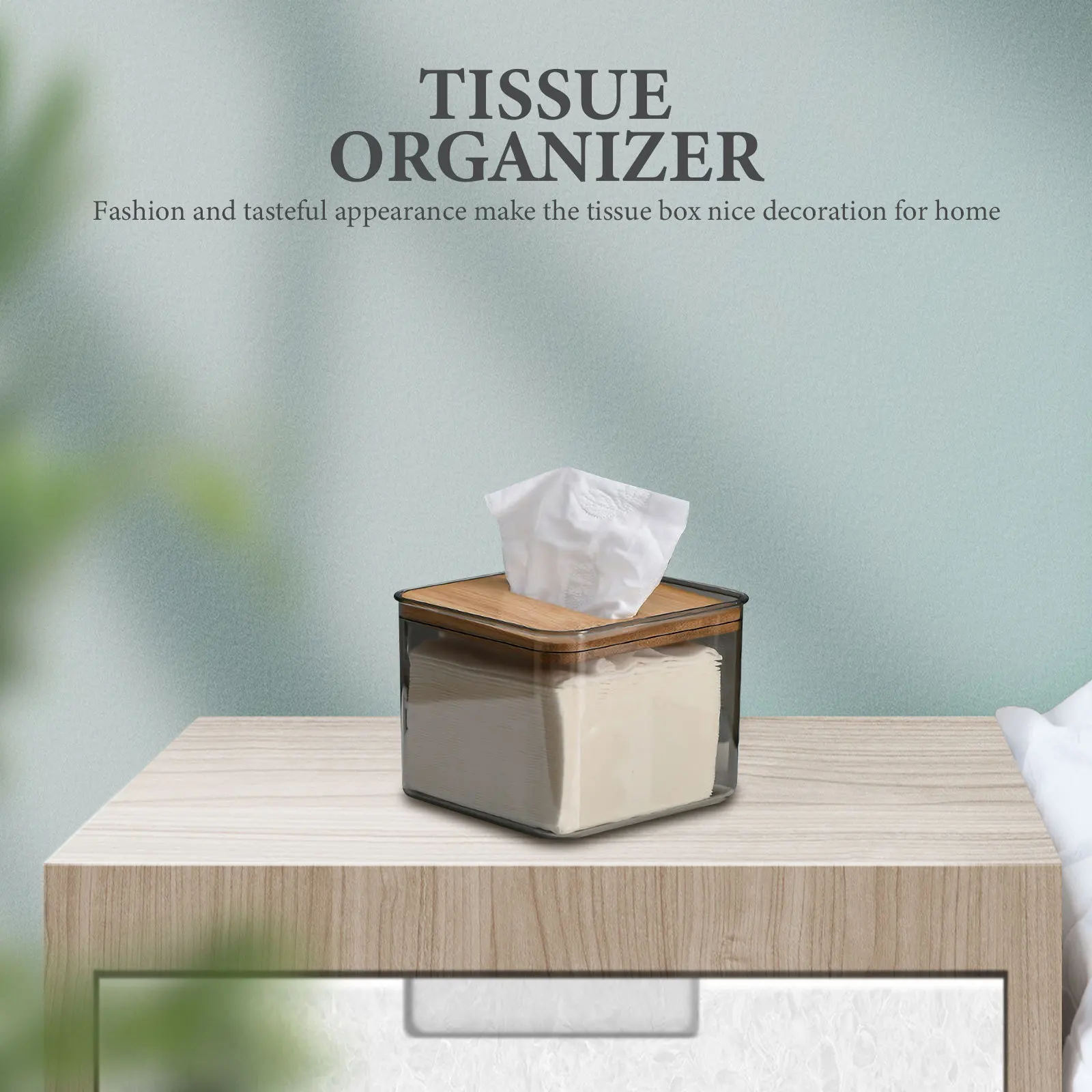

Multifunctional Tissue Box Cover For Bathroom Home Office Desktop Household Napkin Container Compact Pet Bamboo Wood Tissue