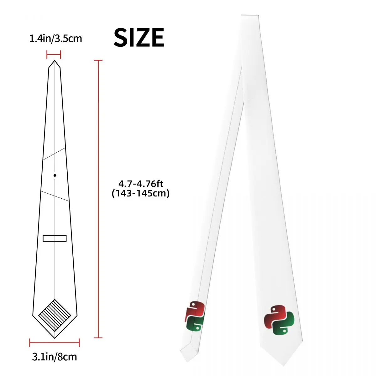 نسخة من ربطة العنق بشعار أزرق بايثون للرجال من الحرير والبوليستر 8 سم ربطات عنق إكسسوارات الزفاف ربطة عنق كلاسيكية Gravatas
