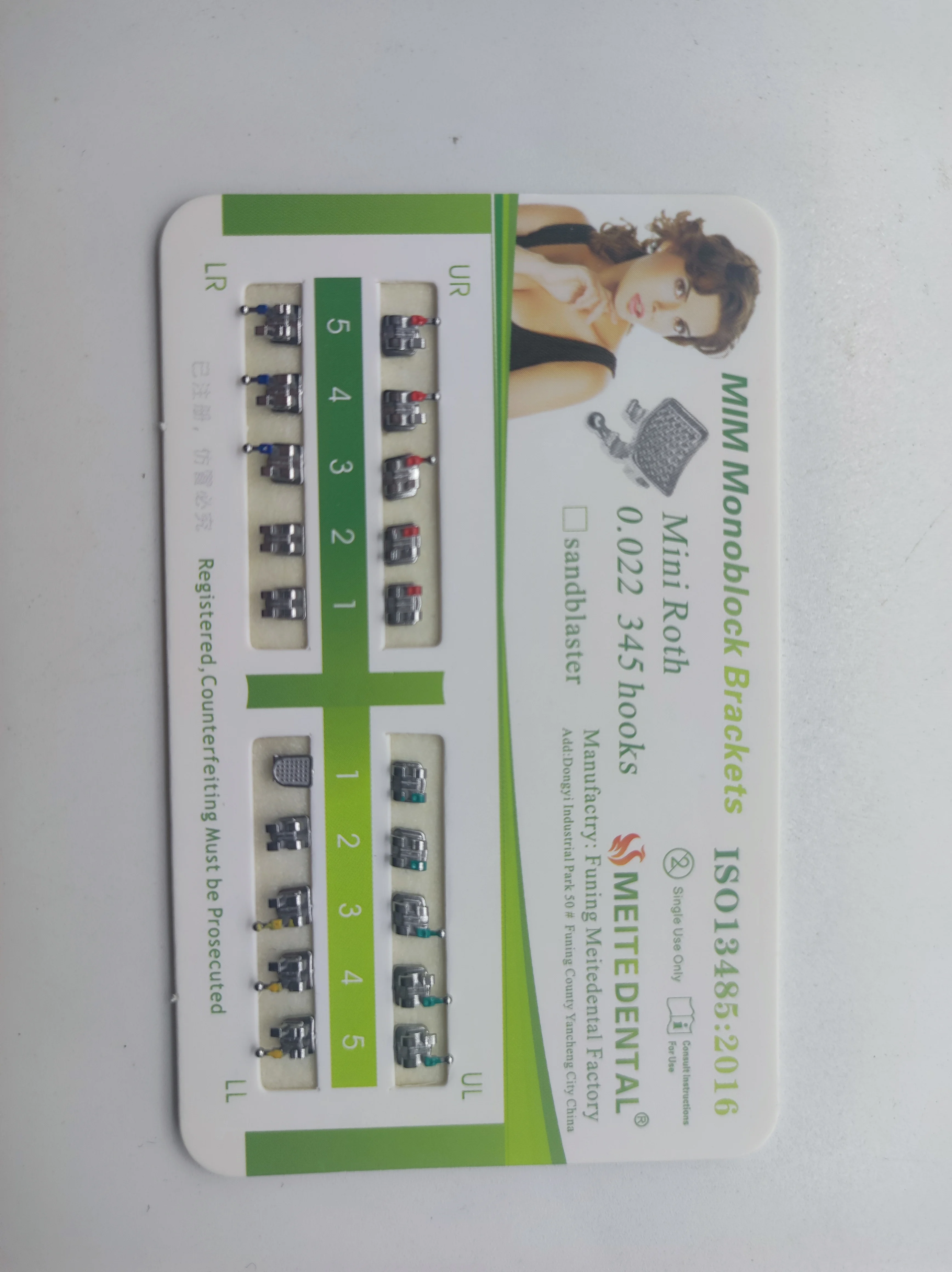 10 Sets Teeth Braces Mini Roth Mbt Edgewise 022 no/3/345 MIM Metal Dental Brackets Mesh Base Orthodontis Accessories