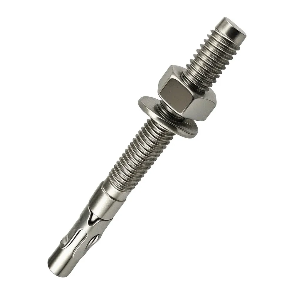 10Pcs 304 Stainless Steel Concrete Expansion Pin Bolt Wall Fixing Fastener Cement Base Construction Mounting Hardware Accessory