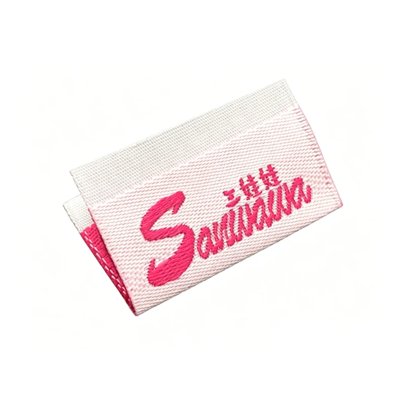 Custom Woven Labels with Logo High Quality Durable Woven Tags for Sofa Curtains Bags Garments Textile Customizable Design