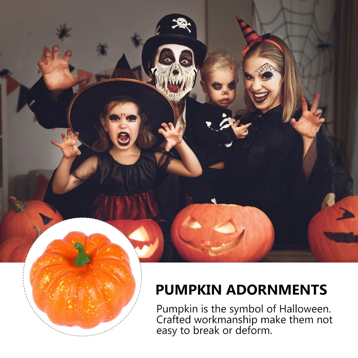 

10 PCS Household Simulated Pumpkin Props Mini Pumpkins Foam Small Delicate Ornaments