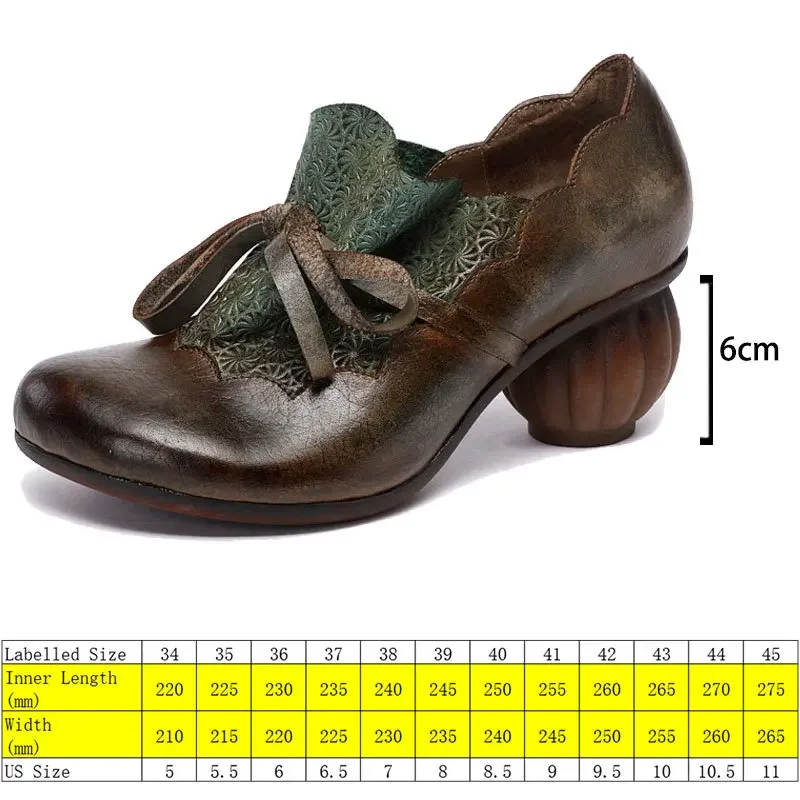 Koznoy Handmade kobiety buty 6cm wiosna lato 2023 obcas prawdziwa skóra Retro etniczne jesień panie niskie obcasy wsuwane mokasyny