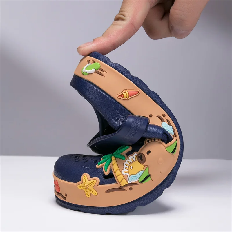 Schattige kinderen slippers cartoon meisjes klompen oorsprong ontwerp kinderen zomer strand water blote voeten schoenen zachte meisjes slippers sandaal