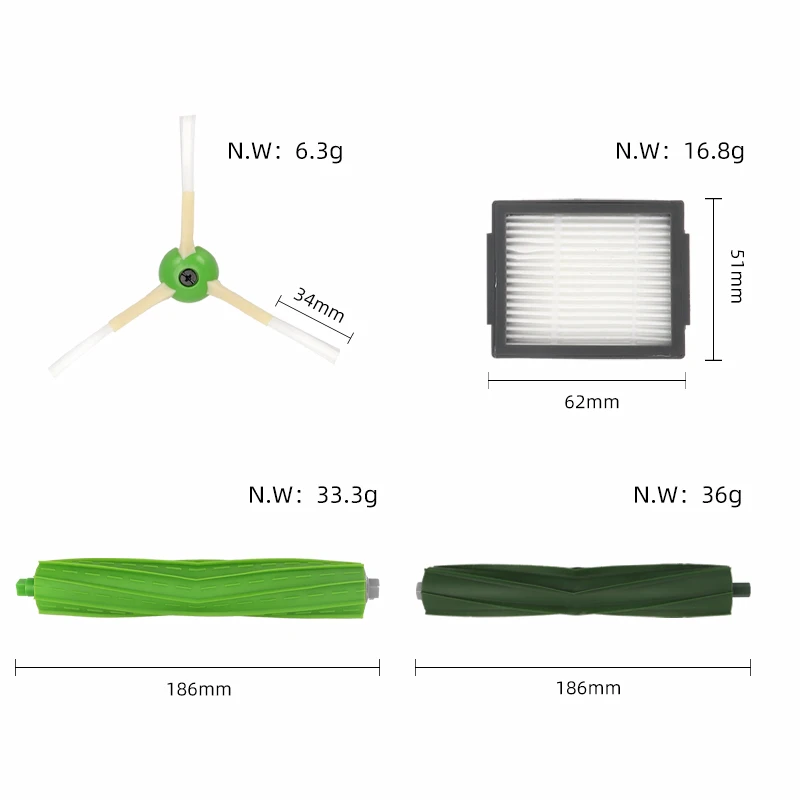 로봇 진공 청소기 교체 키트, 아이로봇 룸바 I 시리즈 I7 I7 + I3 I4 I8 E5 E6 J7 J7 플러스 로보틱스 가전 제품 용 액세서리