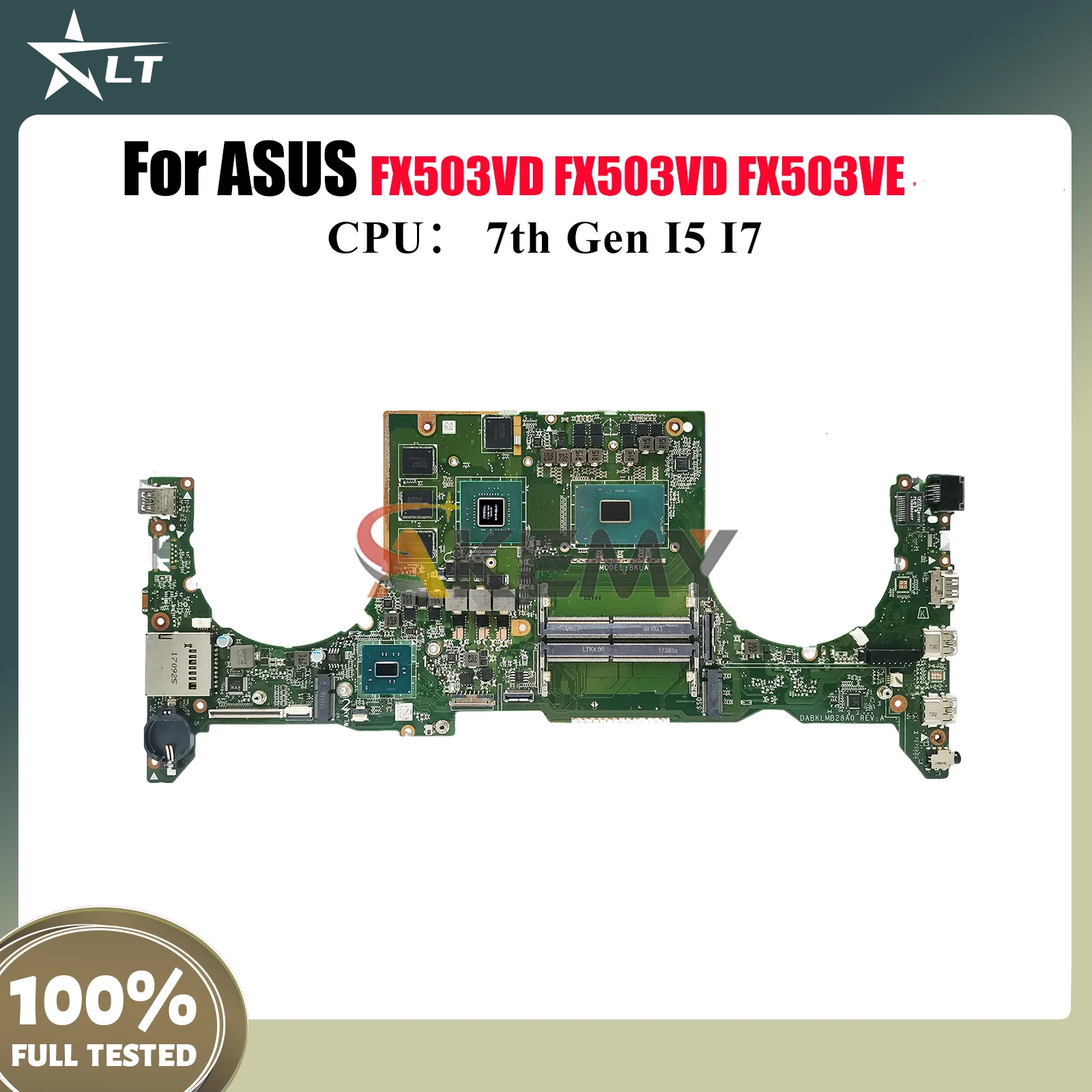 

FX503VD Laptop Motherboard For ASUS TUF Gaming FX503V FX503VD FX503VE Notebook Mainboard With I5 I7 CPU 100% tests OK fast ship