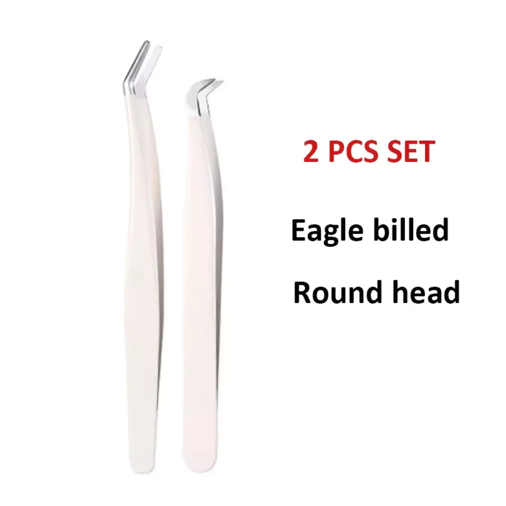 Pinzette multifunzionali Pinzette per ciglia in acciaio inossidabile Innesto Patch per ciglia finte Ausili per ciglia finte Pinzette portatili Be