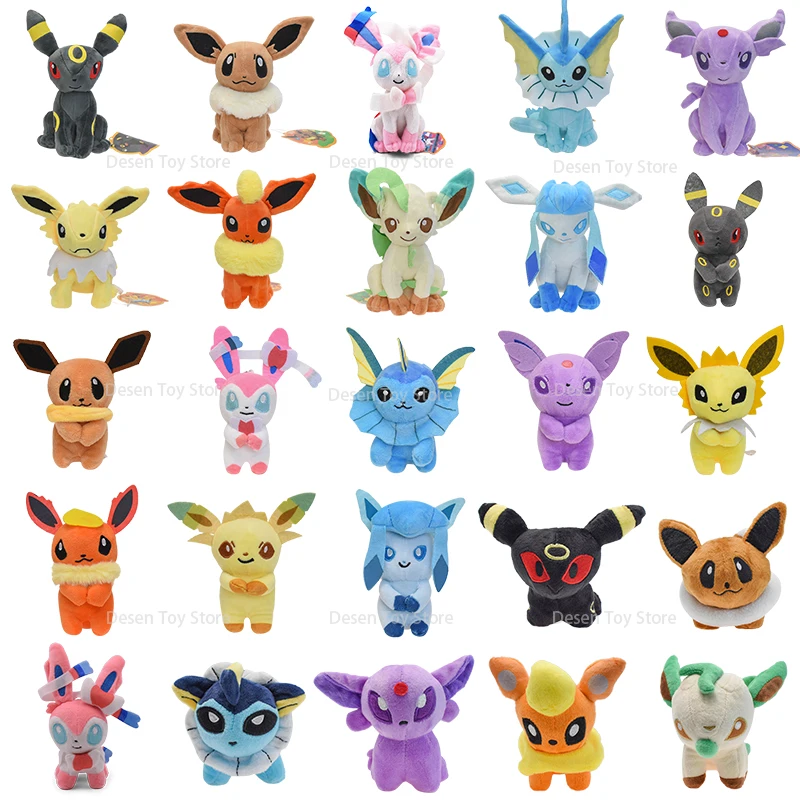 

27 Styles Anime Pokemon Plush Sitting Umbreon Eevee Sylveon Vaporeon Espeon Jolteon Leafeon Stuffed Peluche Gifts for Birthday