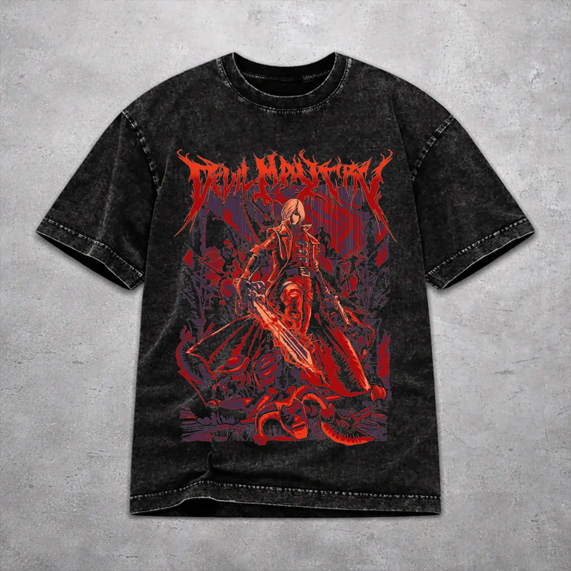 Men Women Wased T-shirts Devils May-Cry 3 Printed T Shirt Merch Oversize  Tee Shirt