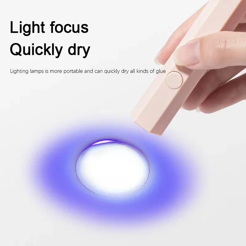 Handheld Quick-drying LED UV Lamp Mini USB Nail Lamp For Drying Nail Polish Gel Portable Nail Dryer Salon Tool Battery Model