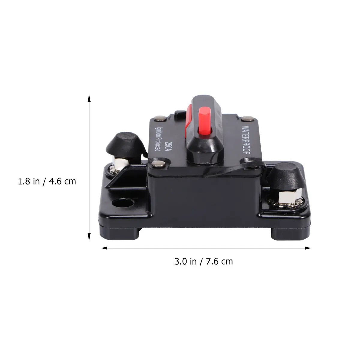 250A High Amp Manual Reset Dual Stud Circuit Breaker Waterproof Switchable Marine Grade Electrical Protection for Ships and