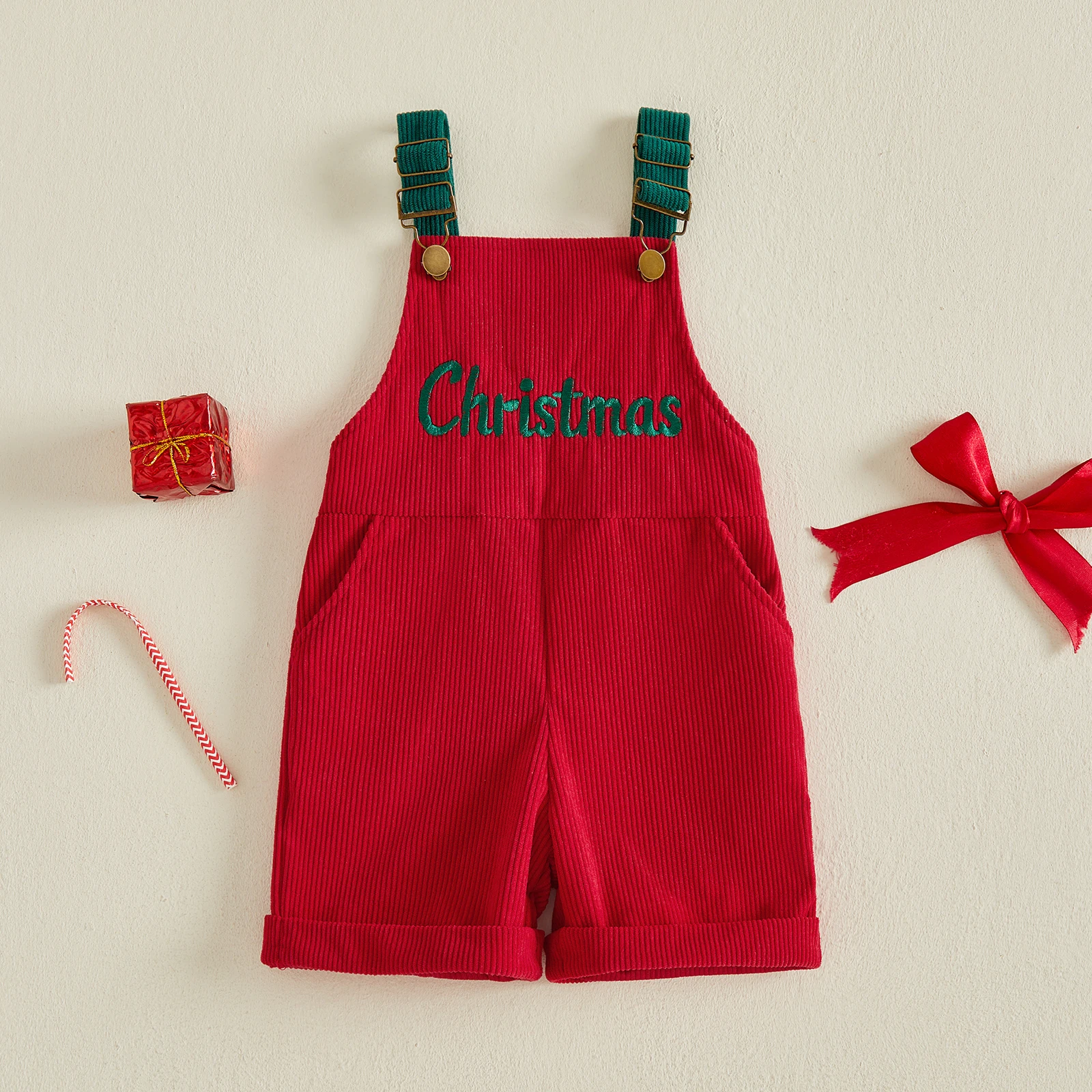 Letter Print Kids Overalls 2