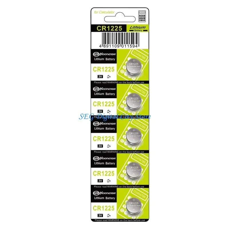 

U75B 5/10Pcs CR1225 Lithiums Button Batteries for Watches Calculators Remote Controls