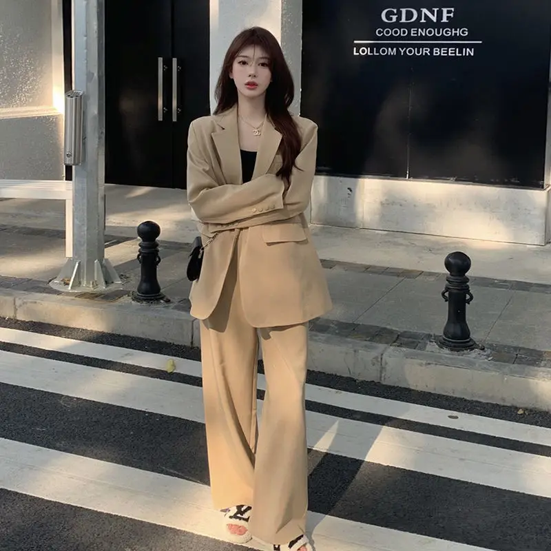 

Blazer Oversize Women Women'S Summer Ins Suit Graffiti Two-Color Weave Causal Embroidered Flares Colorblock Hatless Edge Splice