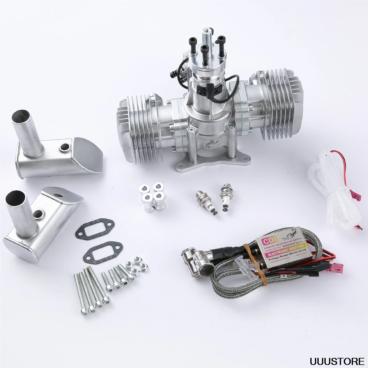 70CC RCGF STINGER TWIN 2 cycle piston valve type engine Support 2210 2308 2310 2408 for FPV RC UAV Airplane Fixed-Wing