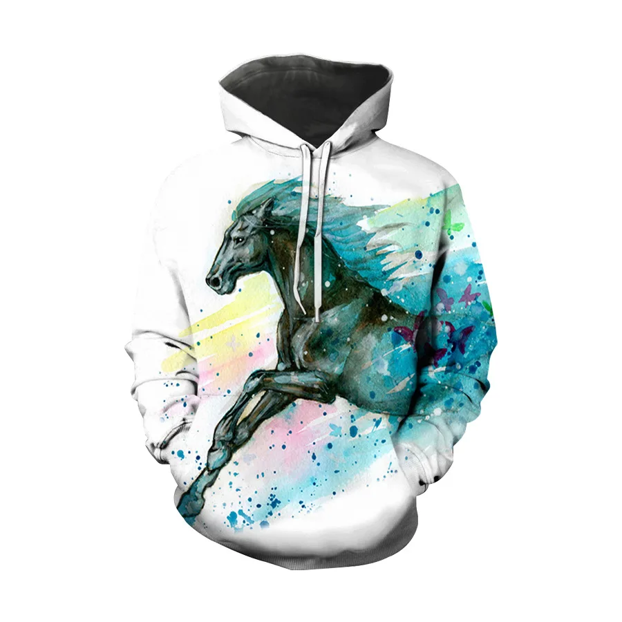 

Добро пожаловать на год лошади! Желание, ты доброе состояние и счастье! ~ Мужская повседневная толстовка с капюшоном и 3D-принтом лошади