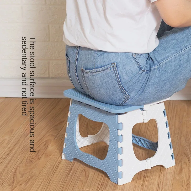 Folding stool Plastic Thickened Small Bench Children Adult Outdoor Portable Folding Chairs Small Chair Stall Stool