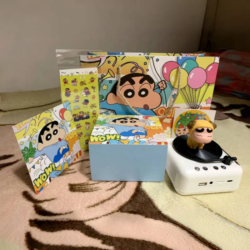 

Crayon Shin-chan Bluetooth Speaker Mini Record Player Cute Desktop Bluetooth Mobile Portable Audio Birthday Toys Christmas Gifts