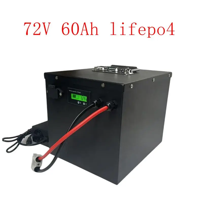 

lithium 72V 60Ah lifepo4 battery BMS 24S for 8000W 3500W bicycle bike scooter Motorbike Motorcycle + 10A charger
