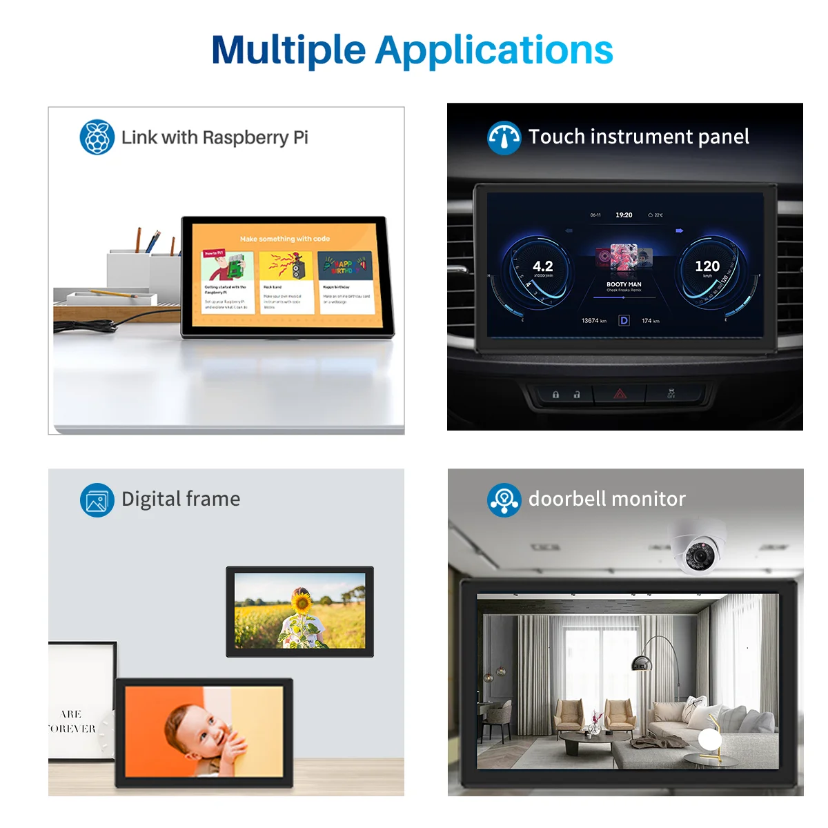 Imagem -03 - Raspberry pi Monitor Touch Screen 1920x1200 Ips Display Hdmi Tipo-c Usb-c Compatível Banana Win pi a Mais Unew10.1