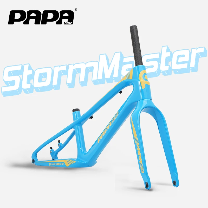 PAPABIKE Storm Master 16 Inch Carbon Frame Double Triangle for Adult Training Run Bike High-end Racing Sparring Balance Bike