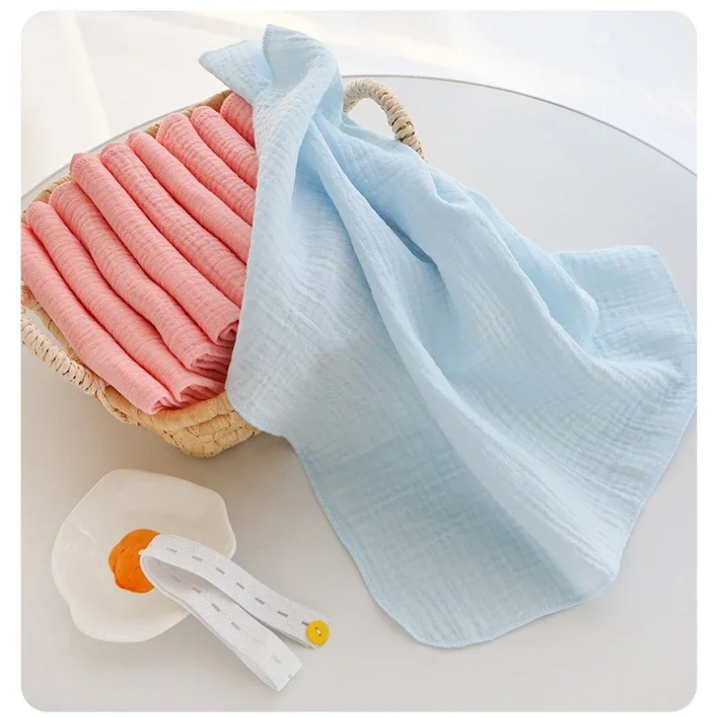 

Ten Pack Baby Diapers Gauze Baby Towels Soft and Absorbent Baby Plain Color Towels