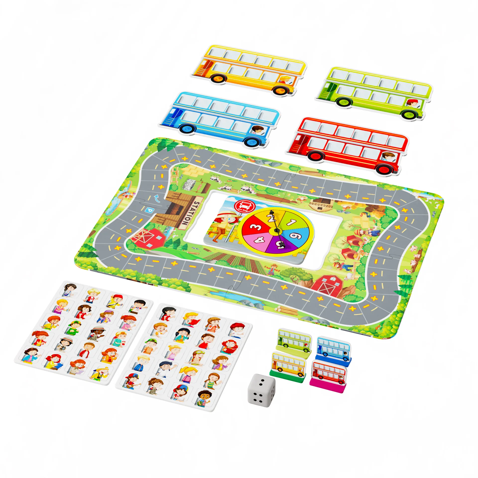 Lustiges Bus-Plattform-Puzzle für Eltern und Kinder, Spielzeug für Kinder, Desktop-Spiel