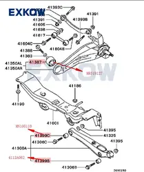 2PCS Rear Suspension Arm Lower Bushings for Mitsubishi Outlander CU2W CU4W CU5W Lancer MR519127 MN100110 4113A062