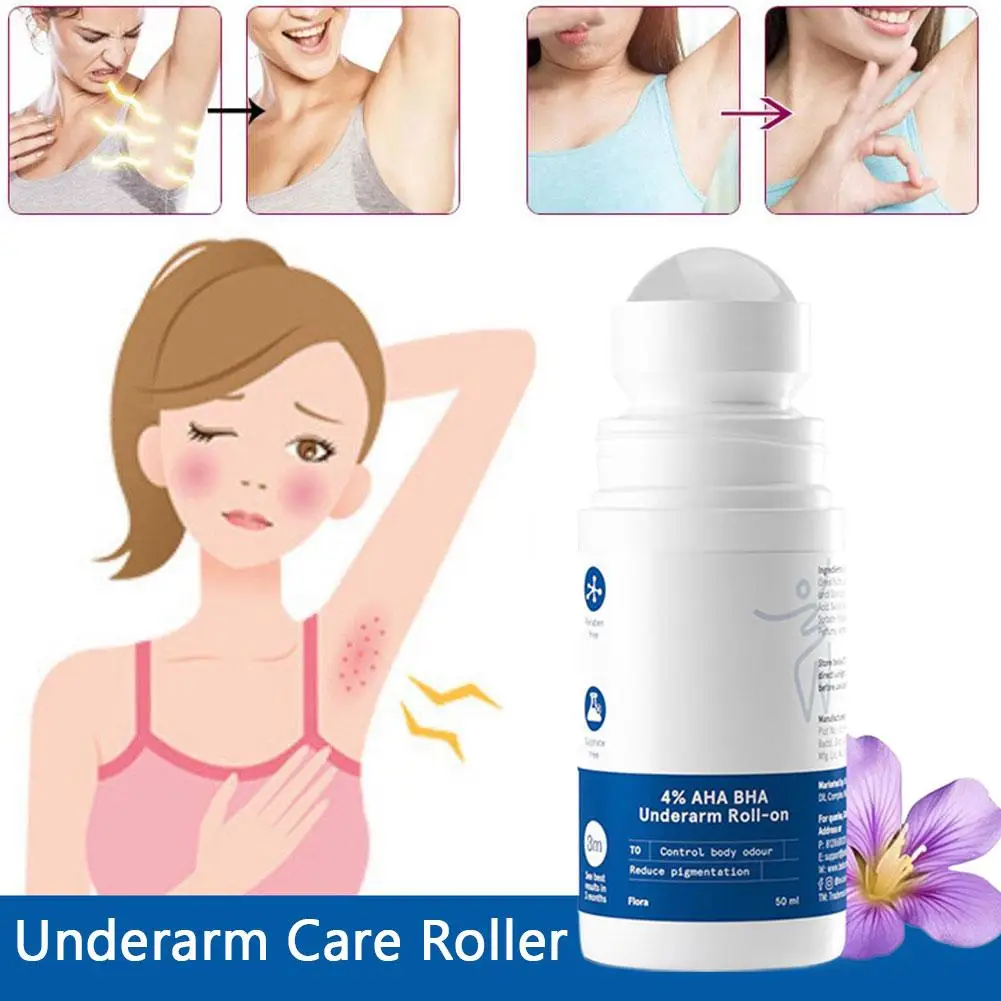 لفة تحت الإبط 4% AHA BHA على 50 مل - كرة دوارة لطيفة لتغذية البشرة تحت الإبط للبشرة الناعمة والناعمة تحت الإبط #3