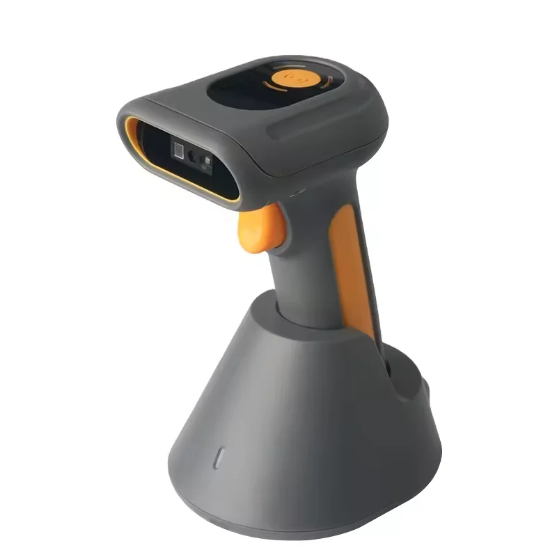 IP65 Handheld Wireless High Performance 2D QR Code Scanner Industrial Barcode Reader with 3 In One Charging Cradle