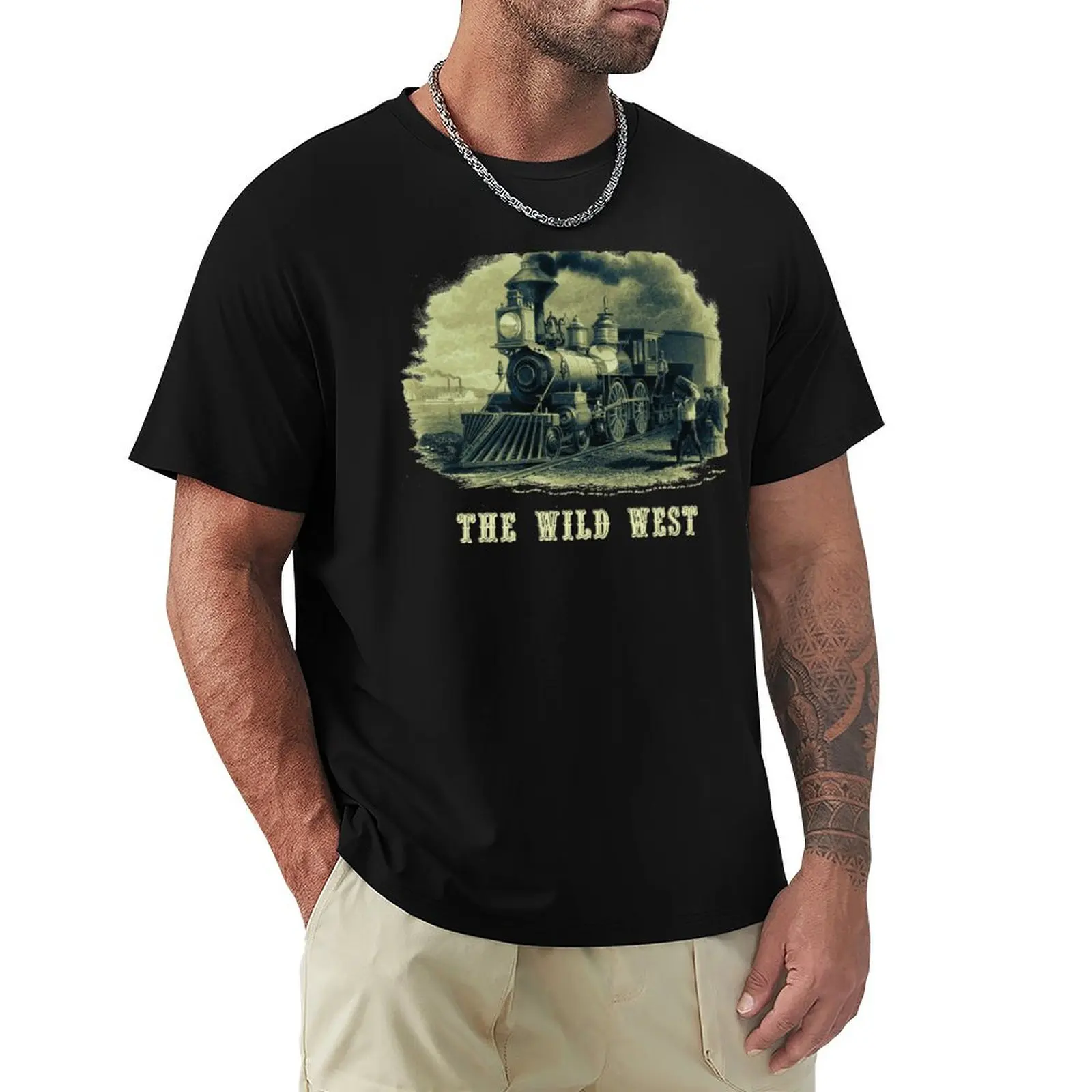 

Wild West Vintage Steam Train T-Shirt luxury t-shirt sublime cotton t shirt men
