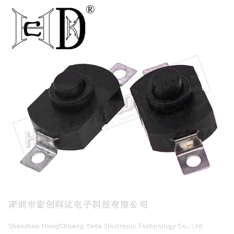 10Pcs 1712-KD 2 Pin Self-Lock Latching Push 17*12MM Button Switch On Off for Flashlight Torch DIY Electronic Projects Small Lamp