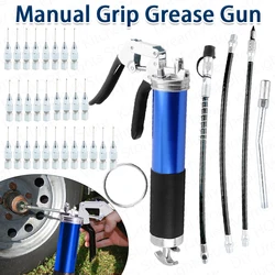 6000PSI-7000PSI Manual Grip Grease Gun Alloy Quick Release Grease Gun Set 400CC Greasing Injection Heavy Duty Maintenance Tool