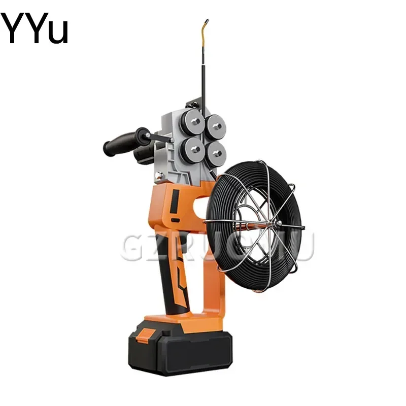 50M Electric Threading Machine Fully Automatic Thread Puller Electrician Cable Threader Lithium Battery Wall Stringing Wire Tool