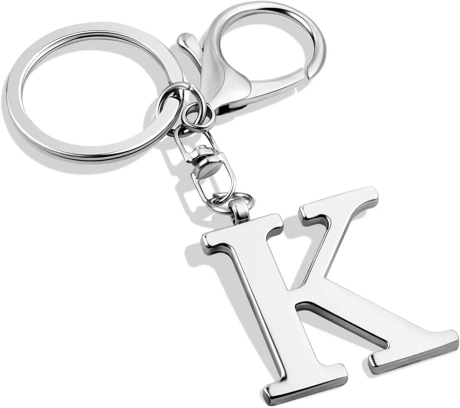 

Gold A-Z Initial Keychain for Womens Bags Purse Handbag Metal Letter Charm