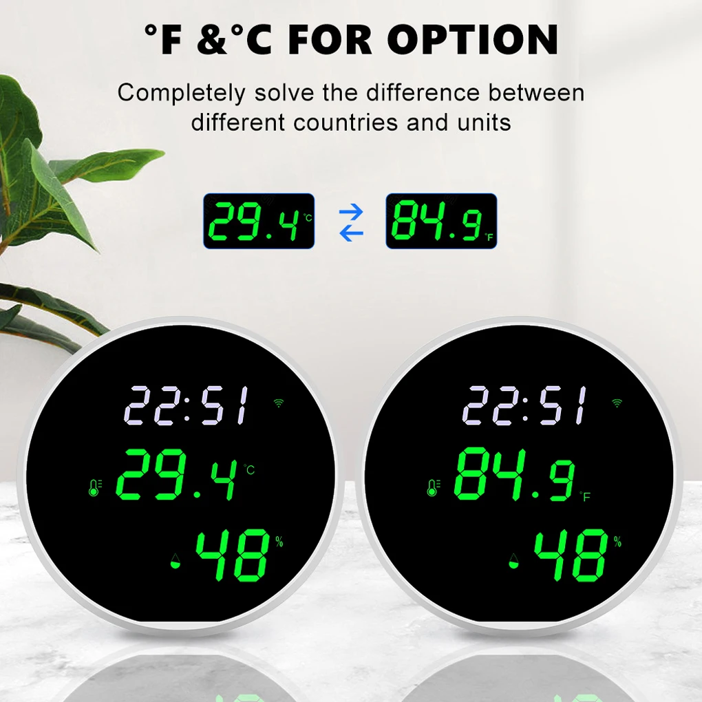 Temperature Sensor Temp Gauge Humidity Measurer Security Simple Operation Phone Connection Craftsmanship Indoor Hygrometer