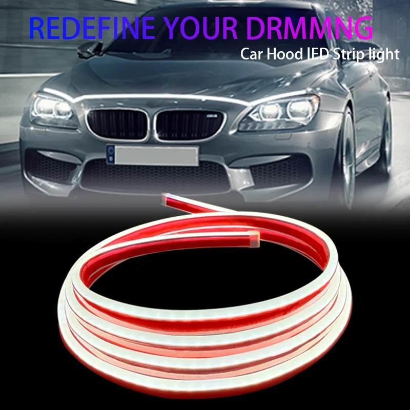 

LED Car Hood Lights Strip Daytime Running Light Scan Dynamic Automotive Hood Decorative Ambient Lights Universal 12v 24v