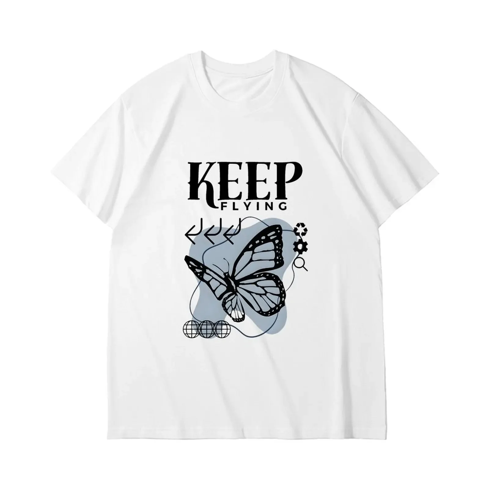 

Women's Casual Short Sleeve T-Shirt Print Stretch Round Neck Top Summer Y2k Cotton Tee T Shirt Women Clothing Couple Clothes