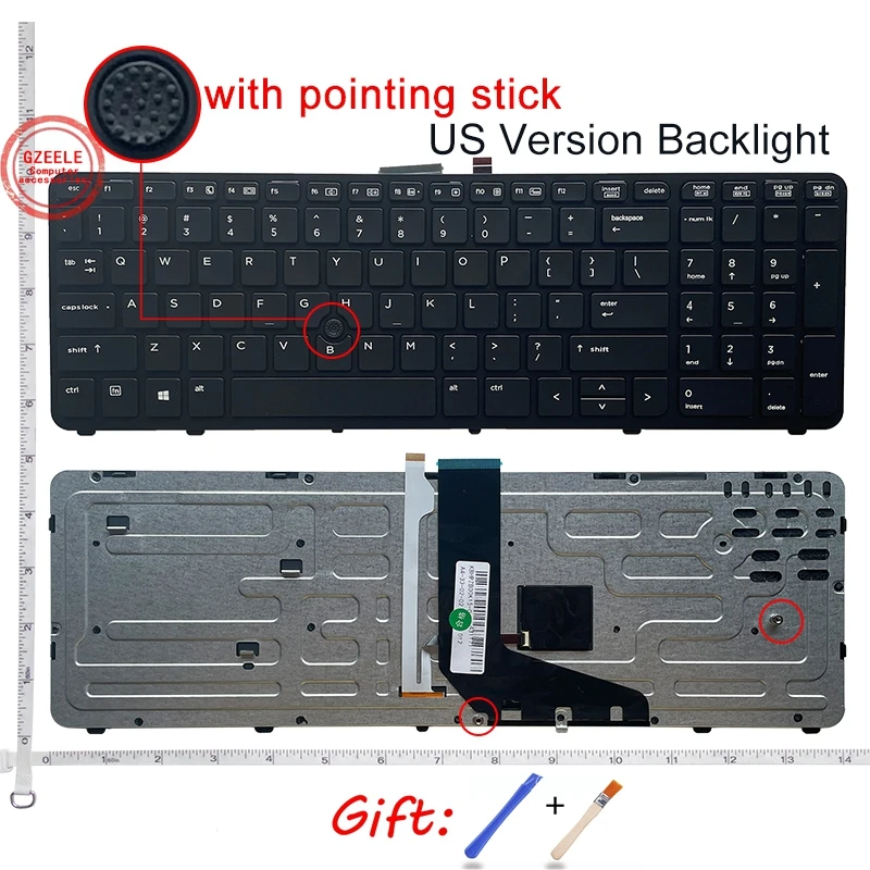 

NEW English laptop backlit keyboard FOR HP for ZBOOK 15 G1 ZBOOK 15 G2 ZBOOK 17 G1 ZBOOK 17 G2 US black Frame