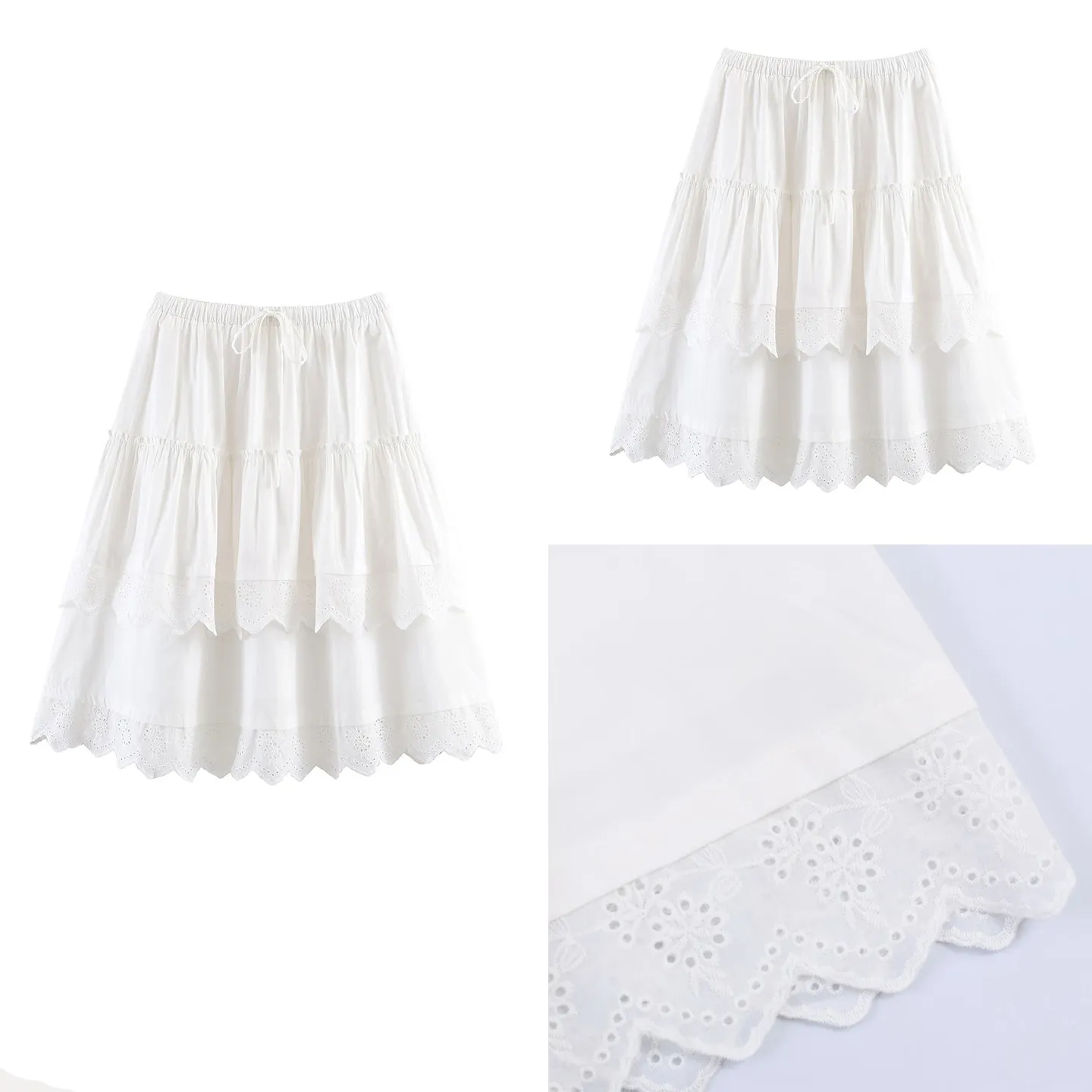 

Новая коллекция: Женская пышная юбка-кейк с кружевной отделкой, простой и стильный дизайн, зимняя модель