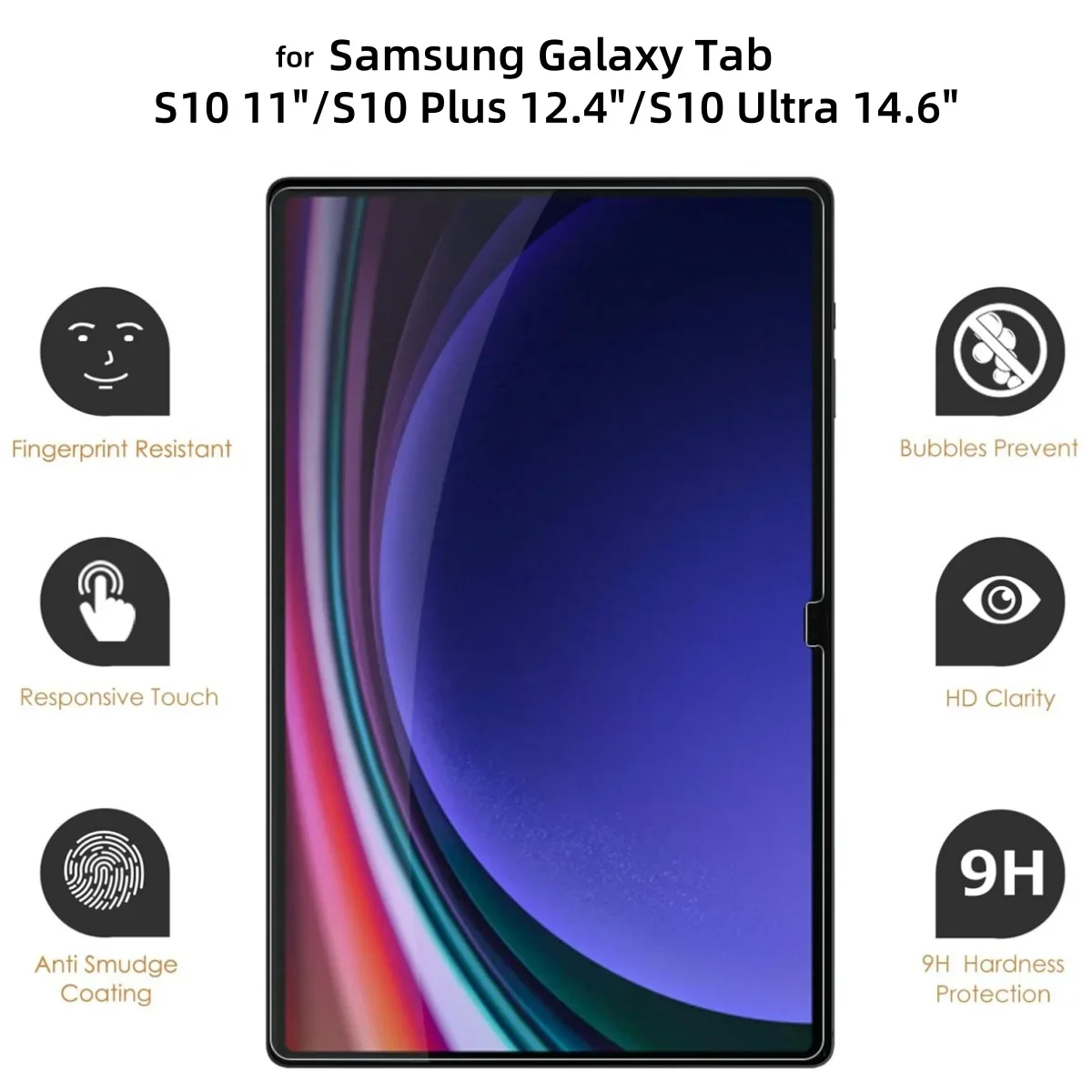 3 Pack Screen Protector for Samsung Galaxy Tab S10 Plus Ultra Tempered Glass Film Anti-Scratch for Galaxy Tab S10 2024 Flims