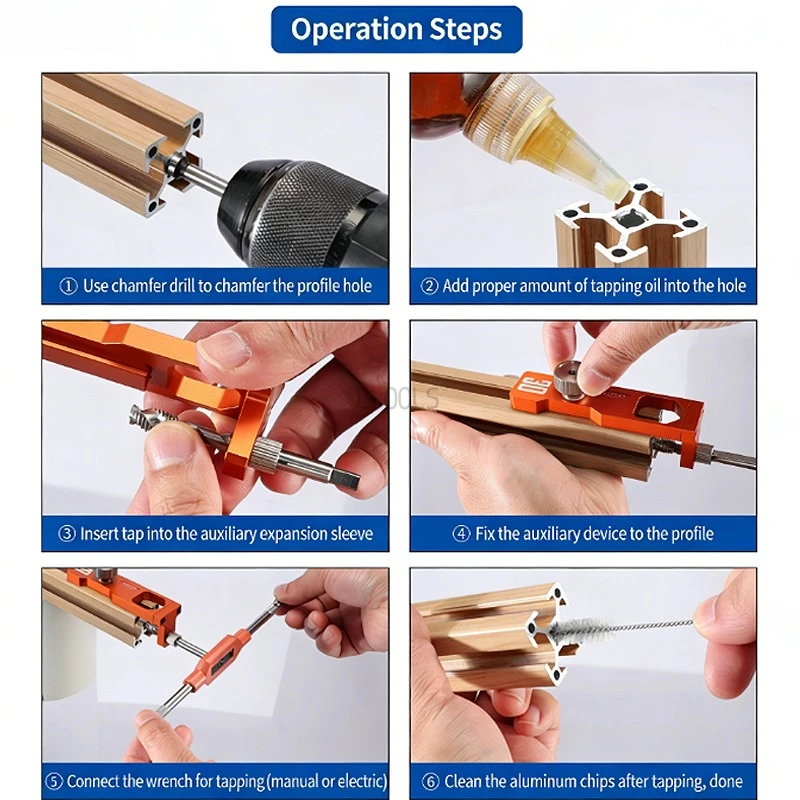 20/30/40 type Aluminum Profile Tapping Locator DIY Fixed Hole Tapping Jig Assistant Aluminum Profile Assembly Punching Locator