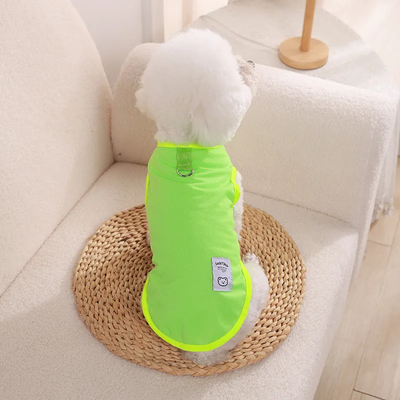 Kitten Mesh Design Breathable Vest, Comfortable Dog Clothing, Thin Teddy Pet Clothing, Vest Supply, Traction Buckle, Summer