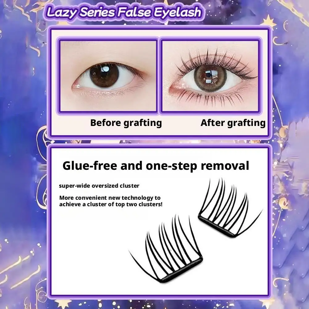 Falsche Wimpern mit Einzelcluster, gekräuselt, segmentiert, kleine Blätter für verträumte, natürliche Aussehen, dünne, auf Papierbasis über die Wimpernstreifen