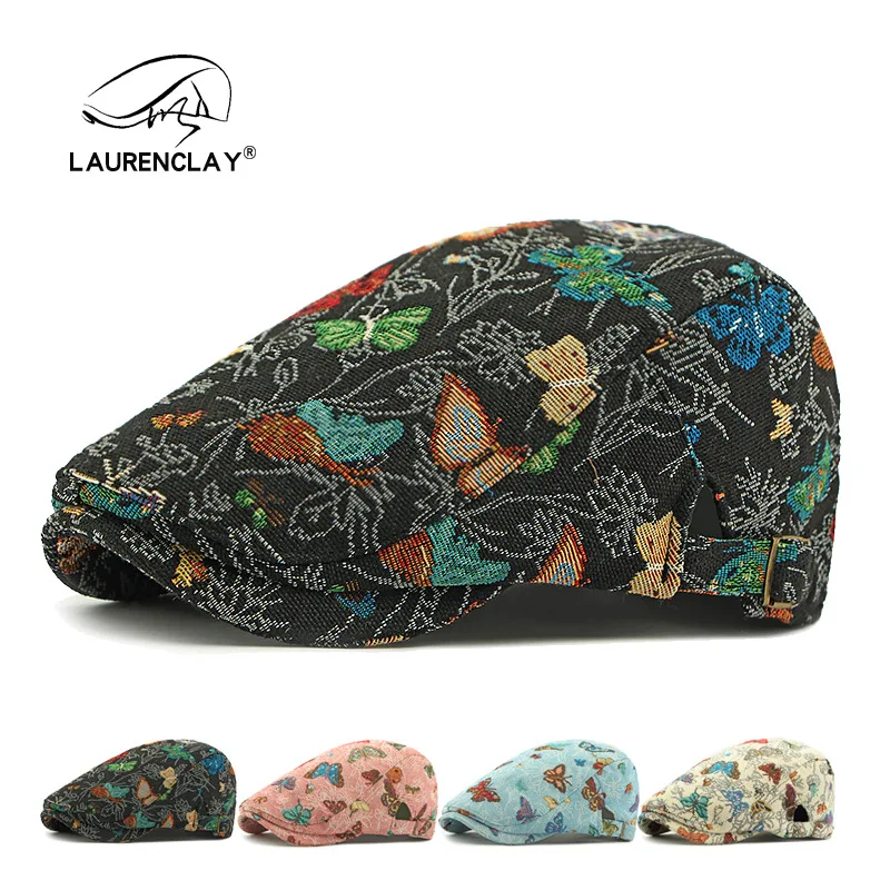 

Jacquard female British retro beret shopping casual forward hat literary ethnic style cap tide
