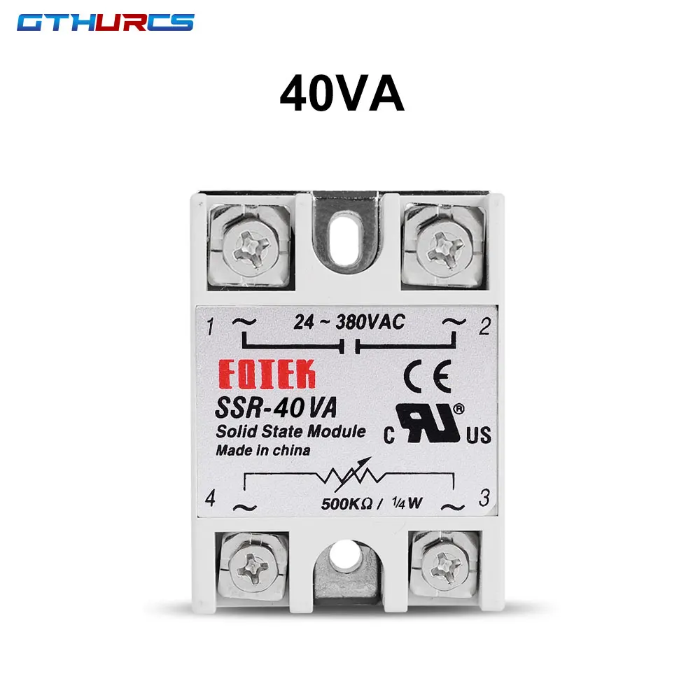 SSR-10VA SSR-25VA SSR-40VA SSR Halbleiterrelais Spannungsregler AC24-380V Ausgang Potentiometer für PID-Temperaturregler 13 SSR-10VA SSR-25VA SSR-40VA SSR Halbleiterrelais Spannungsregler AC24-380V Ausgang Potentiometer für PID-Temperaturregler 13